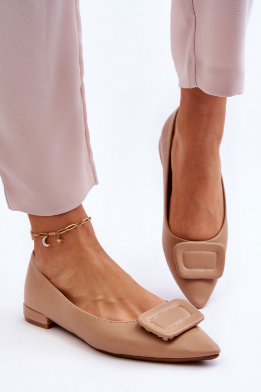 Ballerine modello classico con ornamenti Rivea beige Ballerine modello classico con ornamenti Rivea beige