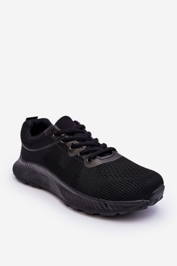 Modello classico Scarpe stile sportivo con lacci in colore nero Jasper