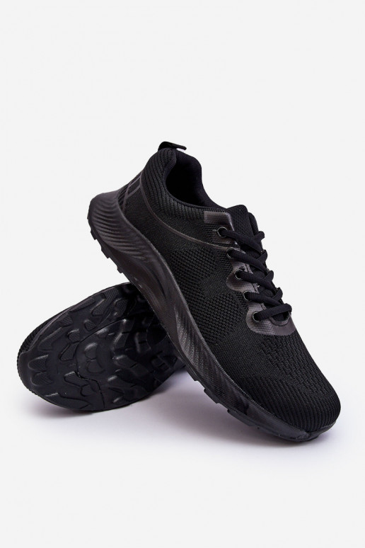 Modello classico Scarpe stile sportivo con lacci in colore nero Jasper