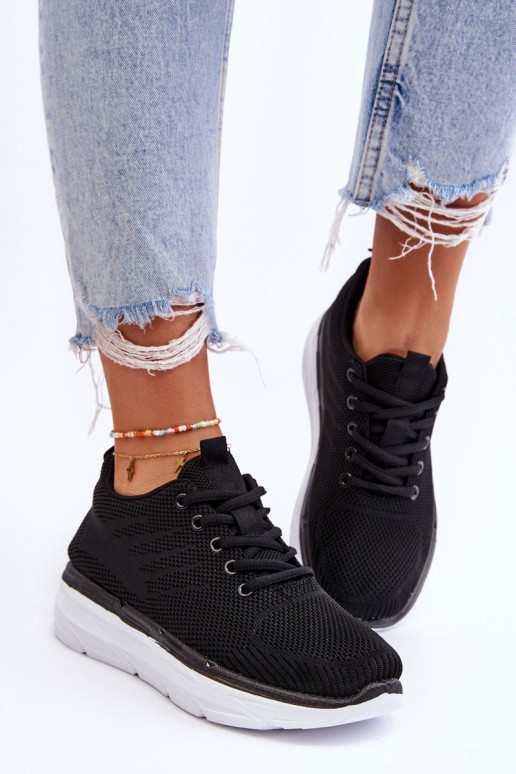 Scarpe sportive stringate colore nero Lavarone Scarpe sportive stringate colore nero Lavarone