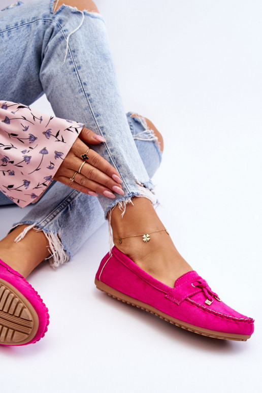 Mocassini classici in pelle scamosciata nel colore rosa Good Time Mocassini classici in pelle scamosciata nel colore rosa Good Time