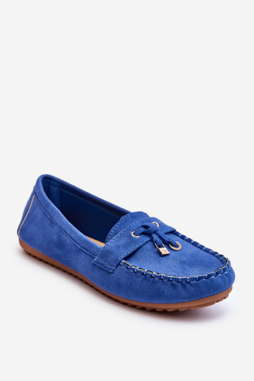 Mocassini classici in pelle scamosciata nel colore blu Good Time