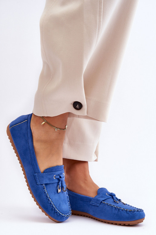 Mocassini classici in pelle scamosciata nel colore blu Good Time