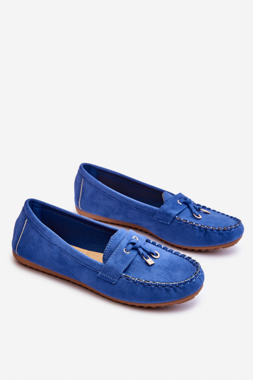 Mocassini classici in pelle scamosciata nel colore blu Good Time