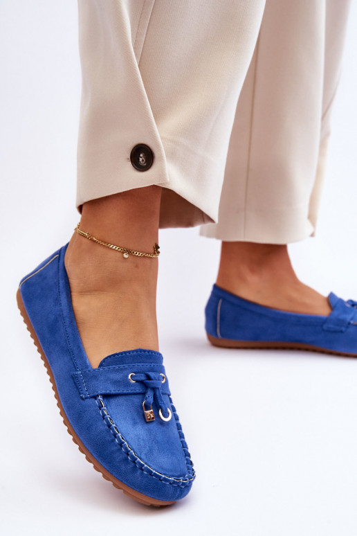 Mocassini classici in pelle scamosciata nel colore blu Good Time