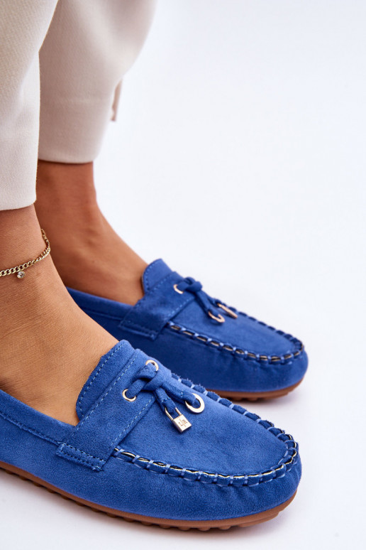 Mocassini classici in pelle scamosciata nel colore blu Good Time
