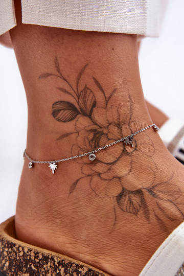Bracciale gamba in argento con occhi scintillanti