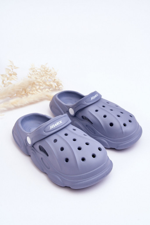 Pantofole tipo Crocs per bambini in blu Cloudy