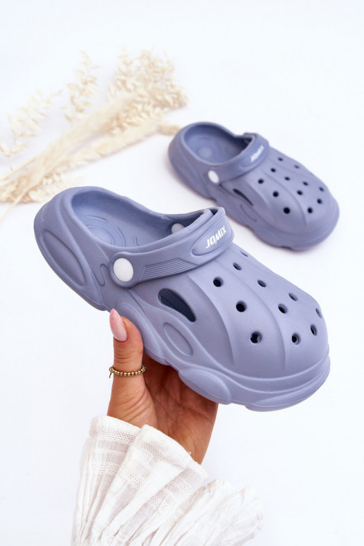 Pantofole tipo Crocs per bambini in blu Cloudy