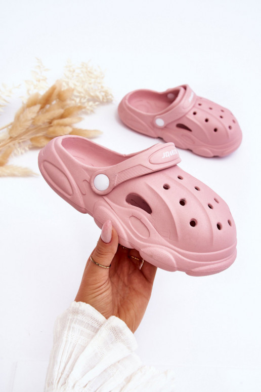 Pantofole per bambini tipo Crocs rosa Cloudy