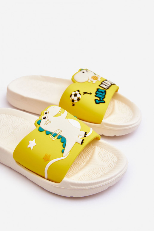 Ciabatte per bambini T-Rex beige Bernis Ciabatte per bambini T-Rex beige Bernis