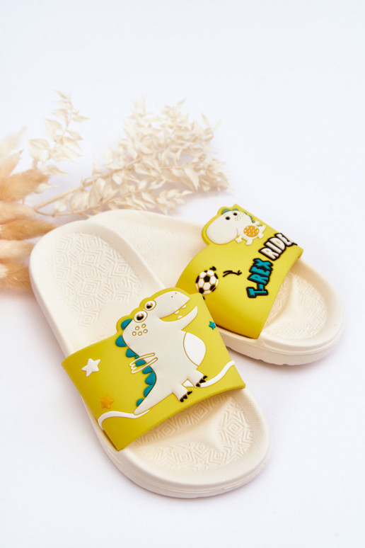 Ciabatte per bambini T-Rex beige Bernis