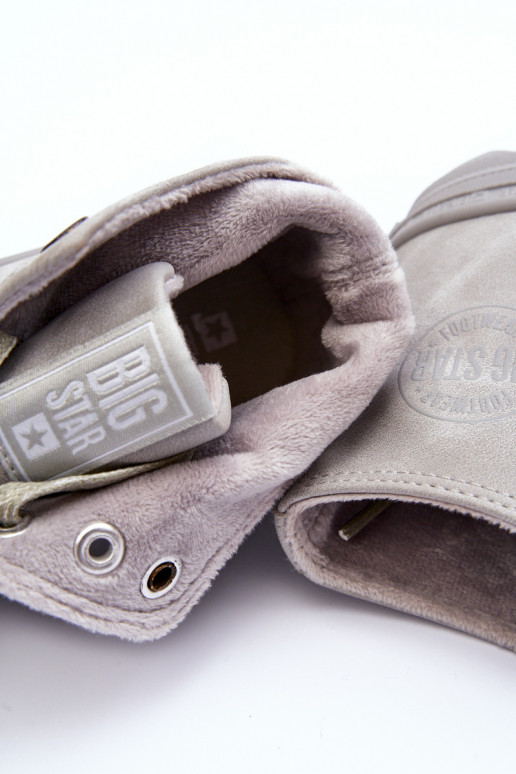 Scarpe per il tempo libero Big Star Alto riscaldamento colore grigio GG274070 Scarpe per il tempo libero Big Star Alto riscaldamento colore grigio GG274070