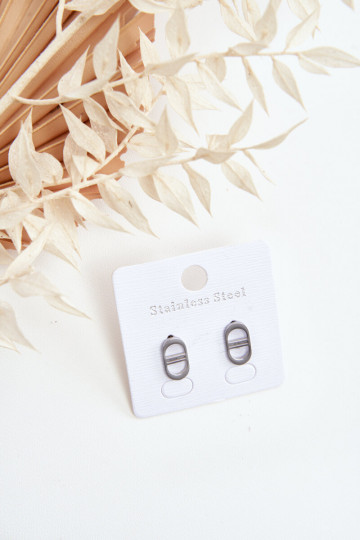 Orecchini ovali in colore argento