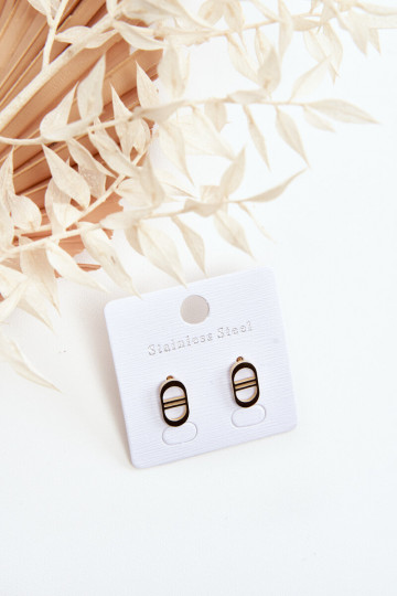 Orecchini ovali in colore oro