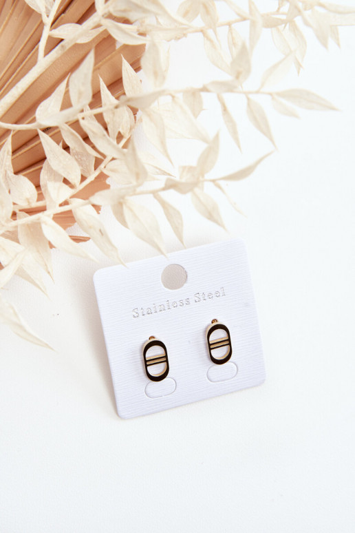 Orecchini ovali in colore oro