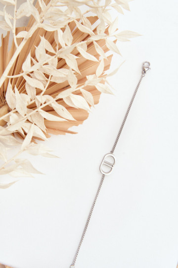 Bracciale in acciaio inossidabile color argento 2