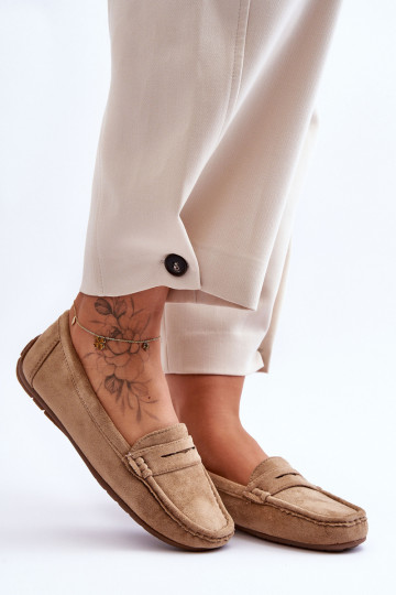 Eleganti mocassini in camoscio marrone Lenvie