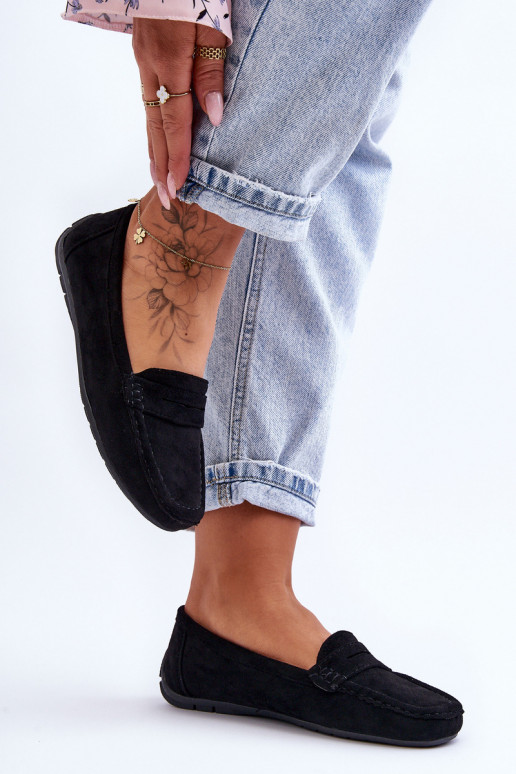 Eleganti mocassini in pelle scamosciata di colore nero Lenvie Eleganti mocassini in pelle scamosciata di colore nero Lenvie