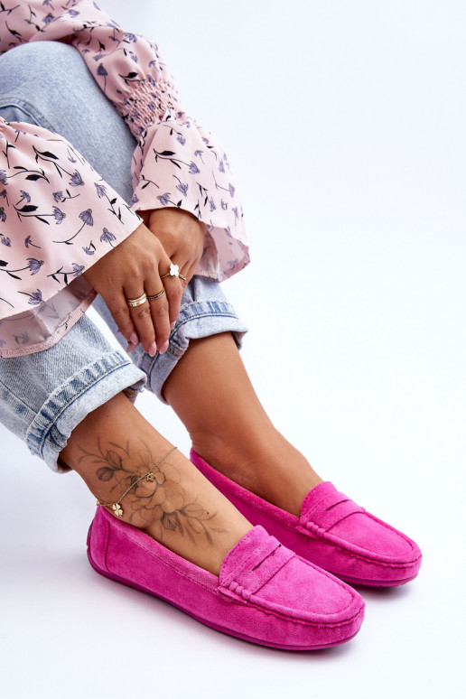 Eleganti mocassini in pelle scamosciata nel colore rosa Lenvie Eleganti mocassini in pelle scamosciata nel colore rosa Lenvie