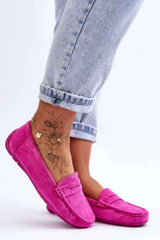 Eleganti mocassini in pelle scamosciata nel colore rosa Lenvie Eleganti mocassini in pelle scamosciata nel colore rosa Lenvie