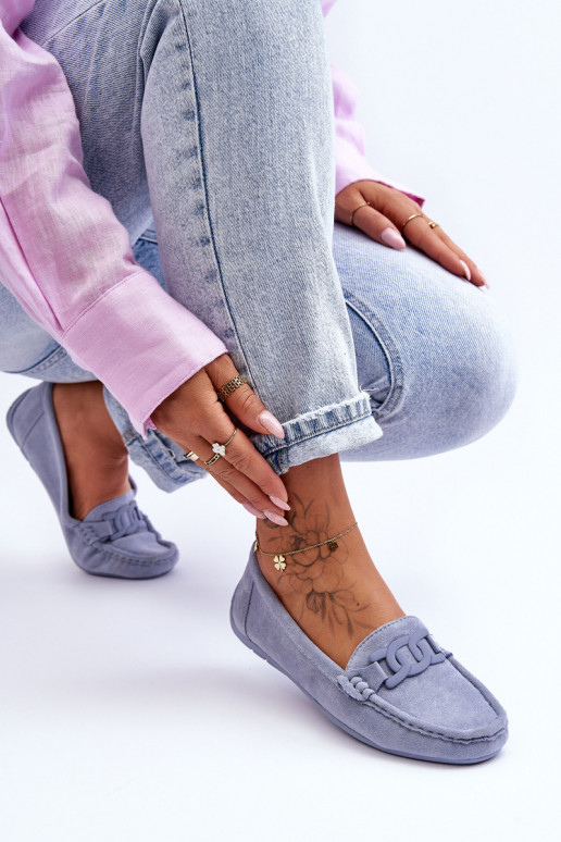 Mocassini in camoscio Rabell blu Mocassini in camoscio Rabell blu