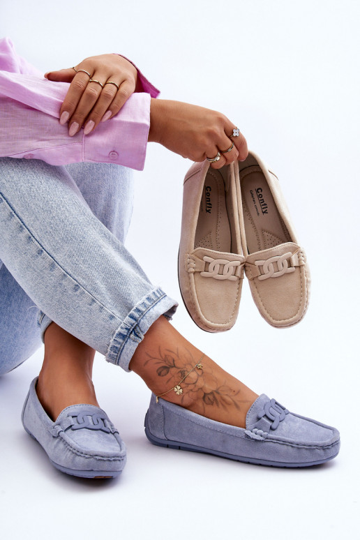 Mocassini in camoscio Rabell blu Mocassini in camoscio Rabell blu