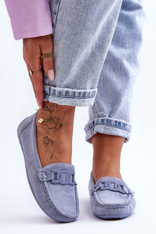 Mocassini in camoscio Rabell blu Mocassini in camoscio Rabell blu