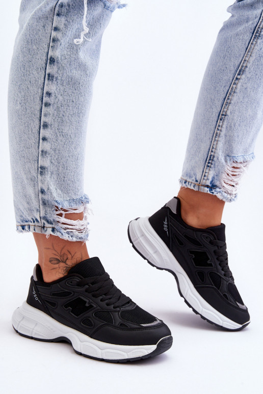 sneakers con rete in colore nero Venice