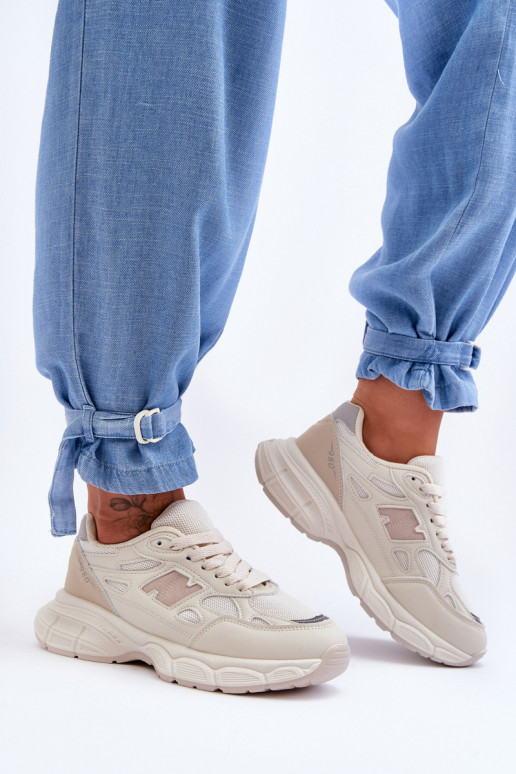 sneakers con rete colore beige Venezia