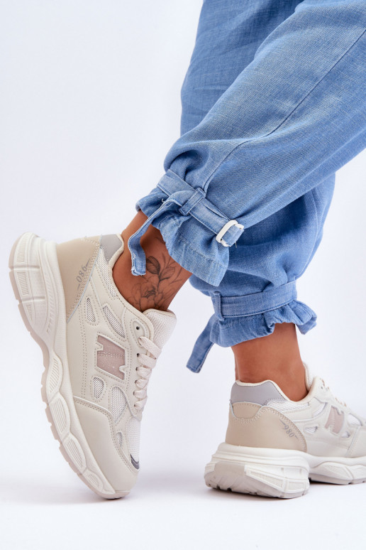 sneakers con rete colore beige Venezia