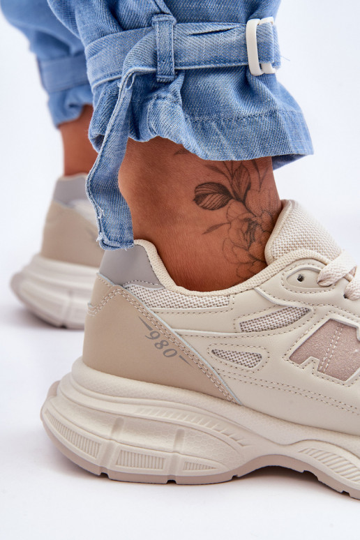 sneakers con rete colore beige Venezia