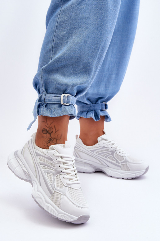 sneakers con lacci in Emare bianco sneakers con lacci in Emare bianco