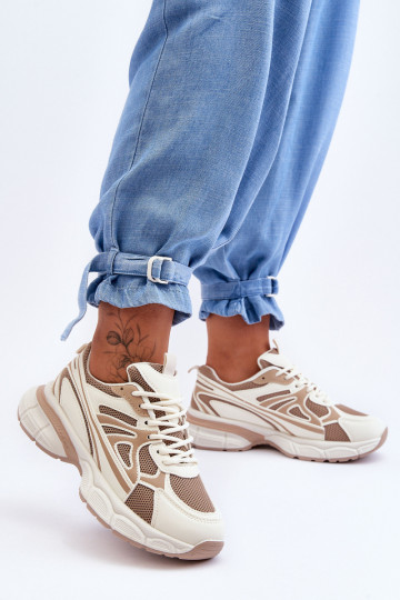 sneakers con lacci colore beige Emare 2