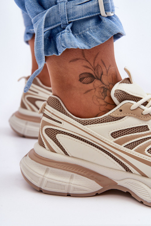 sneakers con lacci colore beige Emare