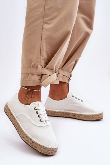 scarpe stringate per il tempo libero espadrillas Big Star LL274833 colore bianco