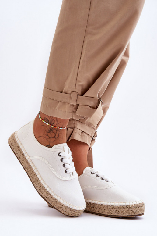 scarpe stringate per il tempo libero espadrillas Big Star LL274833 colore bianco