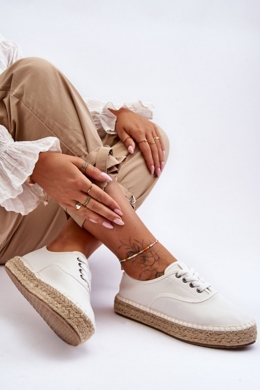 scarpe stringate per il tempo libero espadrillas Big Star LL274833 colore bianco
