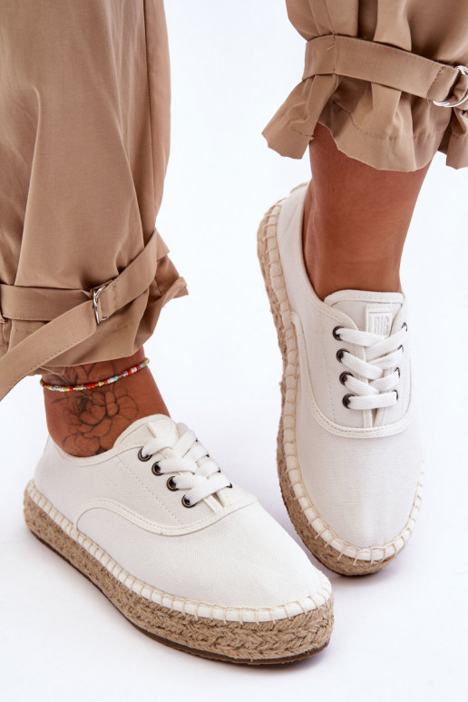 scarpe stringate per il tempo libero espadrillas Big Star LL274833 colore bianco