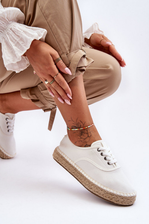 scarpe stringate per il tempo libero espadrillas Big Star LL274833 colore bianco
