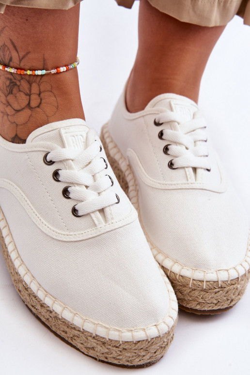 scarpe stringate per il tempo libero espadrillas Big Star LL274833 colore bianco