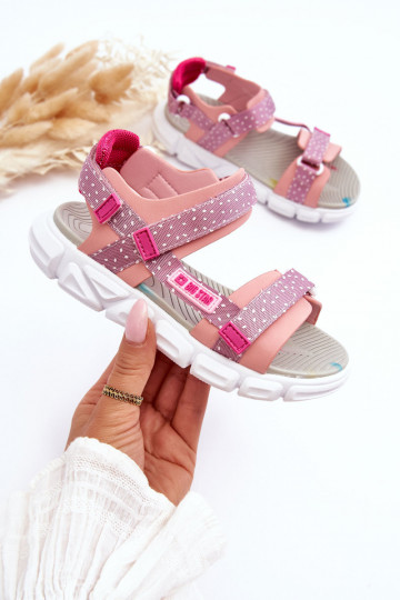 Sandali da bambino con chiusure adesive Big Star LL374202 colore rosa 2