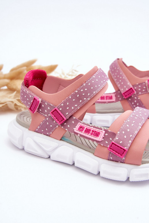 Sandali da bambino con chiusure adesive Big Star LL374202 colore rosa Sandali da bambino con chiusure adesive Big Star LL374202 colore rosa
