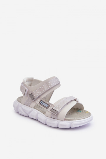 Sandali da bambino con chiusure adesive Big Star LL374201 Colore bianco-argento