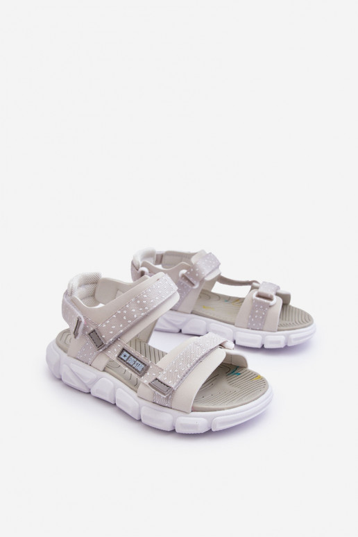 Sandali da bambino con chiusure adesive Big Star LL374201 Colore bianco-argento