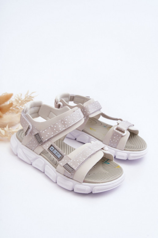 Sandali da bambino con chiusure adesive Big Star LL374201 Colore bianco-argento