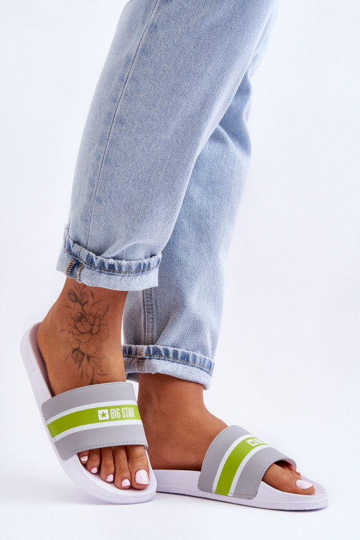 Pantofole leggere Big Star JJ274647 Bianco-grigio