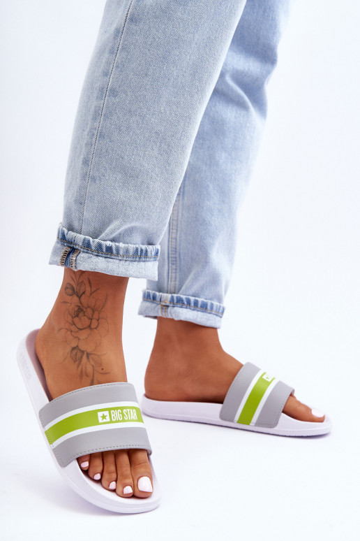 Pantofole leggere Big Star JJ274647 Bianco-grigio