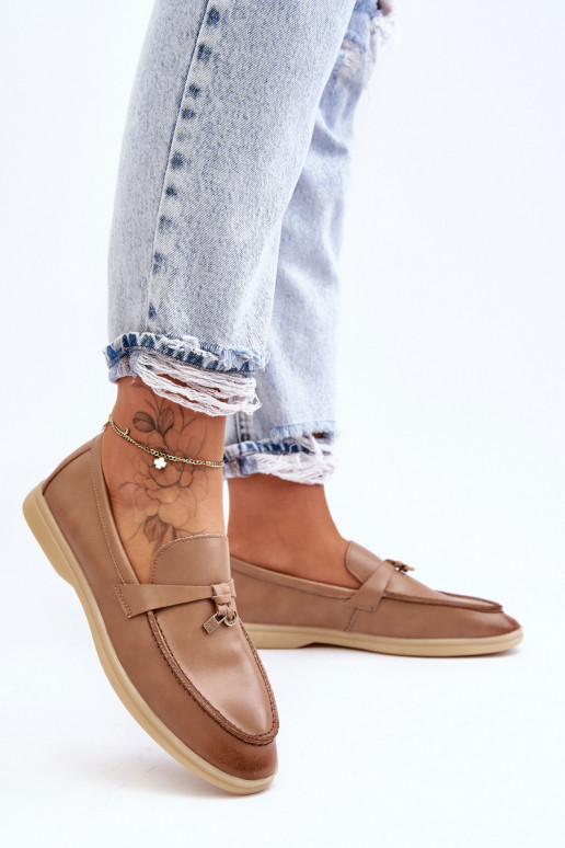 Mocassini da donna modello classico colore marrone Cortez