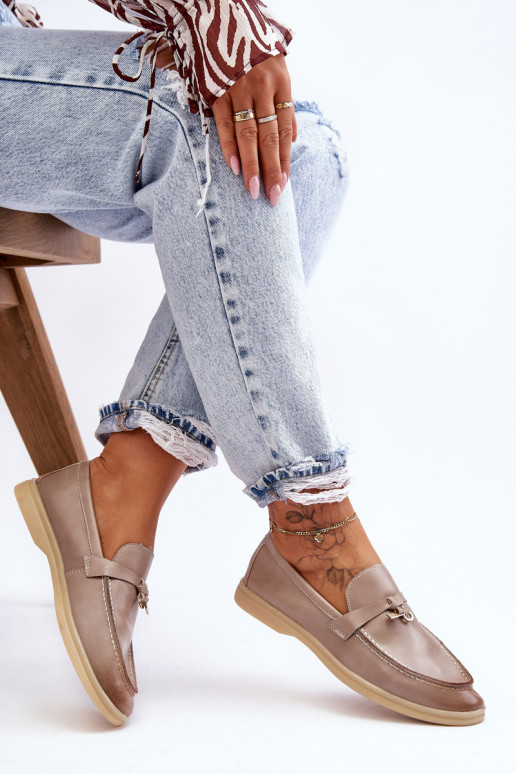 Mocassini da donna modello classico nel colore grigio Cortez